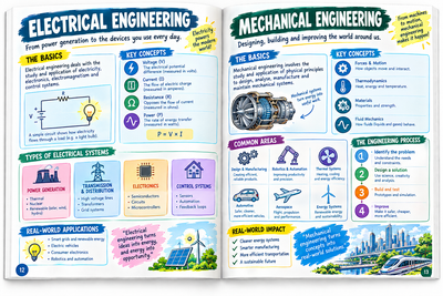A Degree in a Book: Electrical and Mechanical Engineering: Everything You Need to Know to Master the Subject - In One Book!