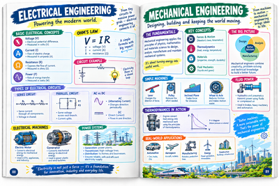 A Degree in a Book: Electrical and Mechanical Engineering: Everything You Need to Know to Master the Subject - In One Book!